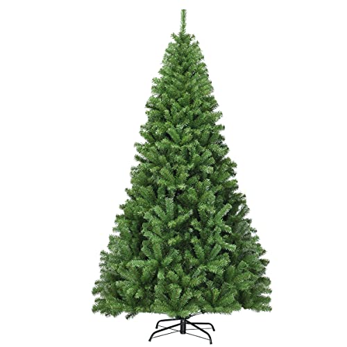 DREAMADE Klassischer Weihnachtsbaum grün, Künstlicher Tannenbaum Christbaum mit Verdickten Spitzen und Metallständer, Weihnachtsdekoration Christmas Tree aus PVC für Weihnachten (225CM) von DREAMADE