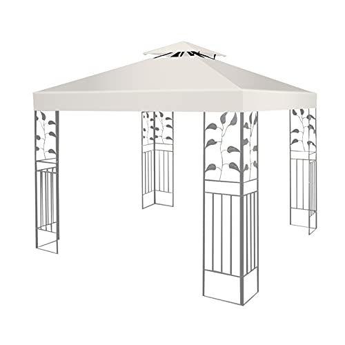 Pavilliondach 3x3M, Pavillion Ersatzdach, Dachbezug Dachplane für Pavillion, Pavillionplane Pavillionersatzdach Ersatz, Mehrfarbenwahl (Beige) von DREAMADE