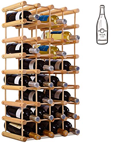 DREAMADE Weinregal Holz, Weinschrank für 40 Flaschen, Flaschenregal erweiterbar, Weinflaschenhalter freistehend, Weinständer Flaschenständer, 85 x 44 x 24 cm von DREAMADE