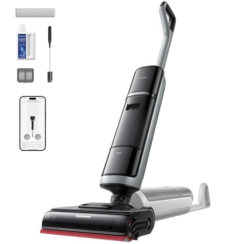 dreame H15 Pro Heat Nass- und Trockensauger, 85° C Wasser, GapFree AI-Roboterarm, RGB-Erkennung, 22.000 Pa Saugleistung, Haarentwirrung, 100° C Bürstenreinigung, 5 Min. 90° C Trocknung, App-Steuerung von dreame