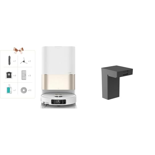 DREAME X40 Ultra Complete Saugroboter mit Wischfunktion, 12.000Pa Saugkraft, 70℃ Wischmopp, selbstreinigend, automatische Entleerung + Automatic Fill & Flush Water Connection Kit von DREAME
