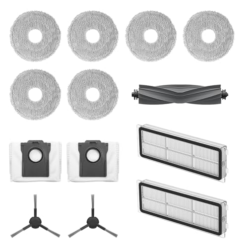 Dreame Zubehörset für L10s Plus Roboter Beinhaltet 6x Mopptücher (3 Paare), 2x Filter, 2x Seitenbürsten, 2x Staubauffangtaschen, 1x Hauptbürste, Original Dreame Zubehör von Dreame