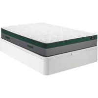 Set aus Bettgestell mit Bettkasten + Taschenfederkernmatratze - 160 x 200 cm - Stärke 22 cm - Weiß - PRESTIGE von YSMÉE von Vente-unique