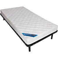 Matratzen-Lattenrost-Set - 90 x 200 cm - Schaumstoffmatratze - Stärke 15 cm - ZEUS von DREAMEA von Vente-unique