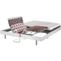 Relaxbett elektrisch - Matratzen mit Memory Schaum - ATRIDE von DREAMEA - mit OKIN-Motor - Weiß - 2 x 80 x 200 cm von DREAMEA