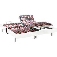 Relax-Bettgestell 2 x 48 Modulteller - 2x 70 x 190 cm - Weiß - DREAMEA von Vente-unique