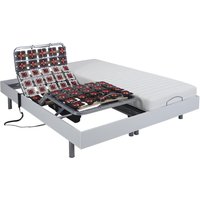 Relaxbett elektrisch - Latexmatratzen - CASSIOPEE III von DREAMEA - mit OKIN-Motor - 2 x 80 x 200 cm - Weiß von DREAMEA