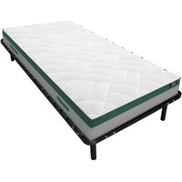 Taschenfederkernmatratze-Lattenrost- Set - 90 x 190 cm - Stärke 22 cm - 1 Zone - Härtegrad 2 - PRESTIGE von YSMÉE Taschenfederkernmatratze-Lattenrost- Set - 90 x 190 cm - Stärke 22 cm - 1 Zone - Härtegrad 2 - PRESTIGE von YSMÉE von Vente-unique