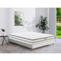Taschenfederkernmatratze mit Übermatratze - 1 Zone - Härtegrad 2 - 160 x 200 cm - CANTERBURY von YSMÉE von Vente-unique