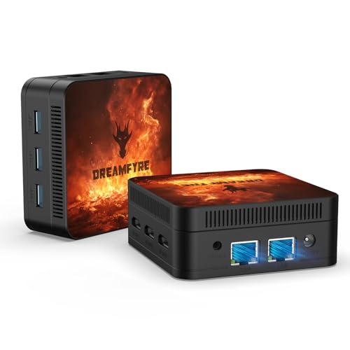 DREAMFYRE Mini PC 8 GB LPDDR4 256 GB M.2 SSD, Mini Desktop-Computer Alder Lake-95 (bis zu 3,4 GHz), 4K @ 60HZ Triple Screen Display/WiFf 5/RJ45 Gigabit Ethernet/Bluetooth 5.0/VESA für Büro von DREAMFYRE