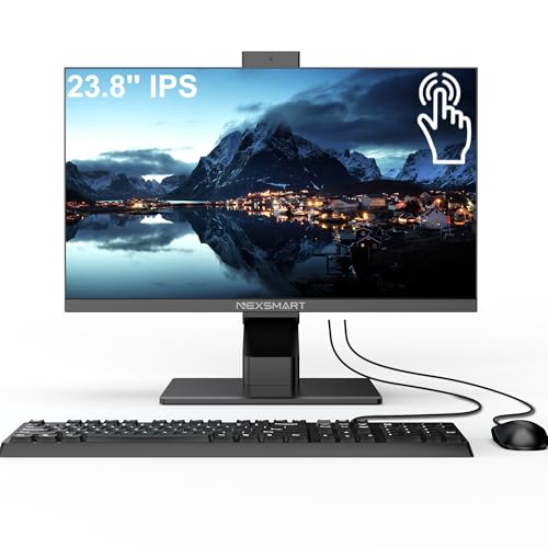 Touchscreen PC All in One Core i7 (bis zu 3,8 GHz) 8 GB RAM 512 GB SSD Win 11 Pro All-in-One PC Desktop Touchscreen Pop Up Webcam Dualband WiFi Blutooth 4.2 kabelgebunden Maus und Tastatur von DREAMFYRE
