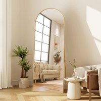 Bogenförmiger Standspiegel, vergoldet – 177 x 77 cm – Wand- oder Standspiegel mit Rahmen aus Aluminiumlegierung und gehärtetem Glas Bogenförmiger Standspiegel, vergoldet – 177 x 77 cm – Wand- oder Standspiegel mit Rahmen aus Aluminiumlegierung und gehärtetem Glas von DREAMMESPACE