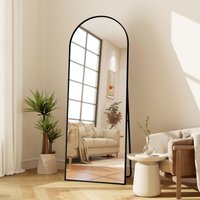 Standspiegel Arqué Schwarz – 173 x 63 cm – Wand- oder Standspiegel mit Rahmen aus Aluminiumlegierung und gehärtetem Glas Standspiegel Arqué Schwarz – 173 x 63 cm – Wand- oder Standspiegel mit Rahmen aus Aluminiumlegierung und gehärtetem Glas von DREAMMESPACE