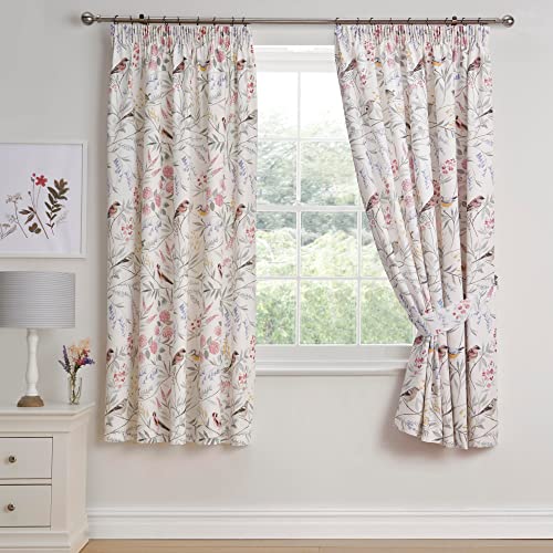 Dreams & Drapes Design Caraway Vorhänge mit Bleistiftfalten, 168 x 183 cm, Pink von DREAMS AND DRAPES