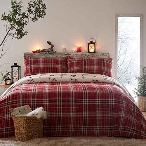 Dreams & Drapes Lodge Derwent Karo Bettbezug-Set, 100% gebürstete Baumwolle, Super-King-Size-Bett, naturfarben Dreams & Drapes Lodge Derwent Karo Bettbezug-Set, 100% gebürstete Baumwolle, Super-King-Size-Bett, naturfarben von DREAMS AND DRAPES