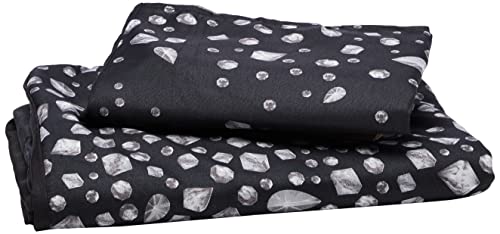 DREAMSCENE Bettwäscheset, glitzernd, Bettbezug und Kissenbezug, für Einzelbett, schwarz von DREAMSCENE