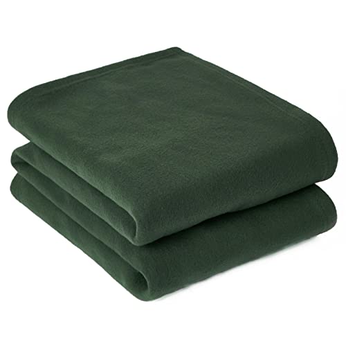 DREAMSCENE Warme Polar-Fleece-Überwurf, superweich, luxuriös, für Sofa, Bett, Garten, Waldgrün – 200 x 240 cm von DREAMSCENE