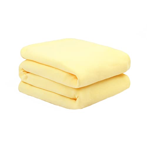 DREAMSCENE Warme Polar-Fleece-Überwurf, superweich, luxuriös, für Sofa, Bett, Garten, Zitronengelb – 120 x 150 cm von DREAMSCENE