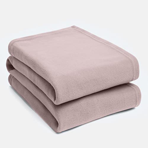 DREAMSCENE Warme Polar-Fleece-Überwurf, superweich, luxuriös, für Sofa, Bett, Garten, Blush Pink, 200 x 240 cm von DREAMSCENE