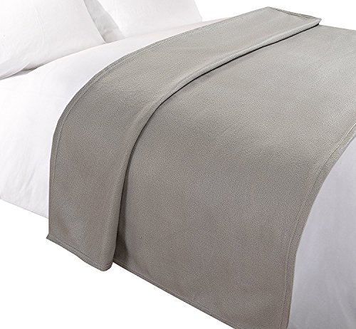 Tony's Textiles Fleecedecke - Überwurf für Sofa, Bett, Sessel - einfarbig - besonders weich - Grau von DREAMSCENE