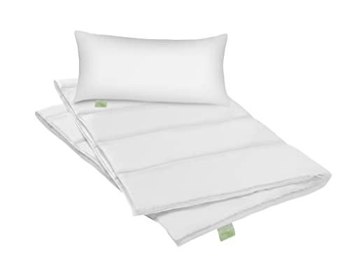 DREAMSTAR Eco Bettwaren-Set Kopfkissen 40 x 80 cm + Ganzjahresbettdecke 135 x 200 cm | medium Bettdecken und Kopfkissen| Allergiker geeignet | 100% Mikrofaser von DREAMSTAR
