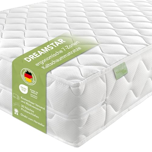 DREAMSTAR Ergo Flex XXL Duo I ergonomische 7-Zonen Kaltschaummatratze I 22 cm hoch I Öko-Tex Zertifiziert I Härtegrad 2 und 3 I 100 x 200 cm DREAMSTAR Ergo Flex XXL Duo I ergonomische 7-Zonen Kaltschaummatratze I 22 cm hoch I Öko-Tex Zertifiziert I Härtegrad 2 und 3 I 100 x 200 cm von DREAMSTAR