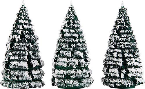 Dregeno Erzgebirge - Miniatur-Rauhreifbaum grün/weiß 12 cm 3-teilig von DREGENO