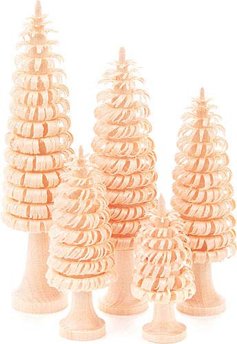 Dregeno Erzgebirge - Miniatur-Ringelbäumchen Sortiment mit Stamm 5-teilig von DREGENO