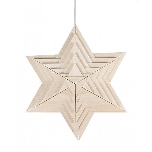 Dregeno Erzgebirge - Weihnachtsstern aus Holz elektrisch beleuchtet - Ø 40cm von DREGENO