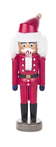 Nussknacker Figur Weihnachtsmann von DREGENO SEIFFEN 14 cm – Original erzgebirgische Handarbeit, stimmungsvolle Weihnachts-Dekoration von DREGENO