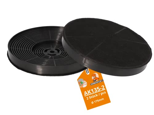 DREHFLEX - 2 Kohlefilter kompatibel Exquisit 1010035 CF100 kompatibel Bomann KF568 kompatibel Respekta MIZ0031 - AK135-2 (MIZ 0031) von DREHFLEX