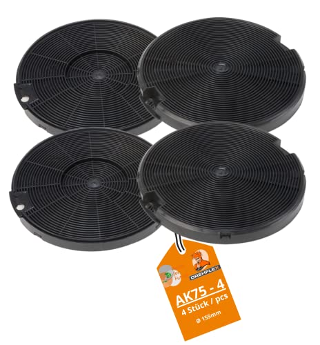 DREHFLEX - 2 x 2 Kohlefilter - kompatibel für Dunstabzugshauben von AEG-Electrolux Faber Smeg für Teile-Nr. 4055093712 112.0067.944 112.0254.245 EFF75 … von DREHFLEX