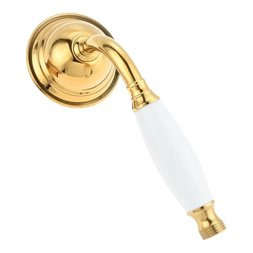 DRELD Retro Duschkopf Edelstahl Handbrause, 1 Stück Duschkopf aus Edelstahl, Antik Brausekopf, Nostalgie Retro Handbrause mit Telefon-Styl Gold Duschkopf (Gold) von DRELD