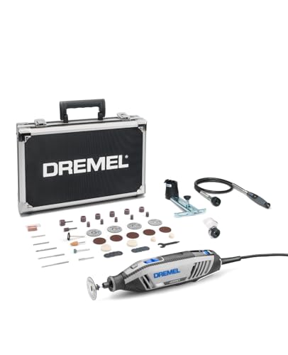 Dremel 4250 Rotationswerkzeug 175 W, Amazon Exclusive Multifunktionswerkzeug-Set mit 3 Vorsatzgeräten und 45 Zubehören, 175-W-Motor mit Konstantelektronik, variable Drehzahl 5.000-35.000 1/min Dremel 4250 Rotationswerkzeug 175 W, Amazon Exclusive Multifunktionswerkzeug-Set mit 3 Vorsatzgeräten und 45 Zubehören, 175-W-Motor mit Konstantelektronik, variable Drehzahl 5.000-35.000 1/min von DREMEL