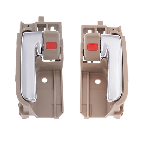DRENGE Innen TüR Griff Für Toyota Für Corolla 2003–2009 69205–02090 69206–02090 Beige Chrom Links Rechts Innen Türgriff Innentürverkleidung Armlehne (Color : Left and Right 2pcs) von DRENGE
