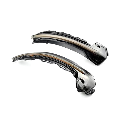 Für A3 8V S3 RS3 2013-2020 Dynamische Blinker Blinkende Wasser Seitenspiegelanzeige Blinker 2 Stücke Dynamische Blinker Blinker(Smoked Black) von DRENGE