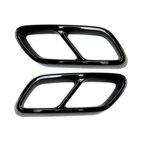 W206 Auto Endschalldämpfer Endrohr Abdeckung Trim Für Für Benz C-Klasse W206 ABS Zubehör Auspuffendrohr Schalldämpfer Endrohre (Color : Glossy Black) von DRENGE