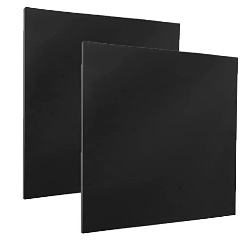 DRERIO 2 Stück Schwarz Acrylplatten Plexiglas 3mm Durchsichtige Klein Acrylglas 3 mm Plexischeiben Glasklar Kunststoffplatte 30 x 30cm Acrylscheiben für Projektausstellung, Malerei etc von DRERIO