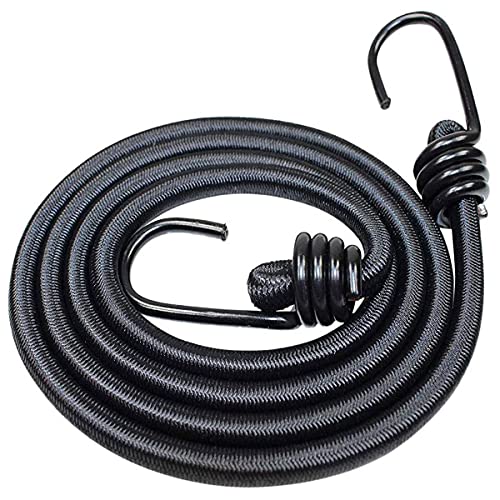 DRERIO 2m Gepäckspanner mit Haken Schwarz Spanngummis 200 cm Lange Spanngurte mit Haken Gummibändern Bungee Kabel für Car Caravan Trunks Camping-Wohnmobile von DRERIO