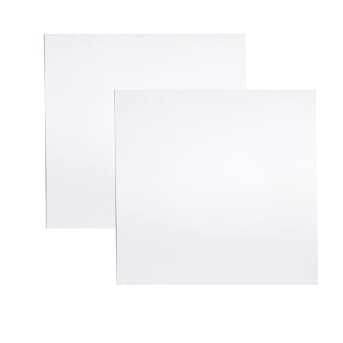 DRERIO 2 Stück 3mm Plastikplatte Weiß ABS Kunststoffplatten 3mm Weiße Kunststoffplatten 30 x 30 cm ABS Platten für Basteln, Kotflügel, Heimdekoration usw von DRERIO