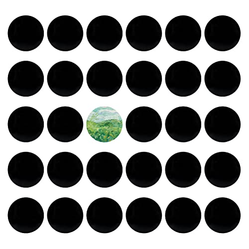 DRERIO 30 Stück Acrylplatten Schwarz Acryl Rohlinge Kreise 3 cm Acrylscheiben Runde Kleine Schwarze Acrylplatte Mini-Plastikplatten 1 mm dünne Acrylplatte Zeichen für Bild Malerei DIY Crafts von DRERIO