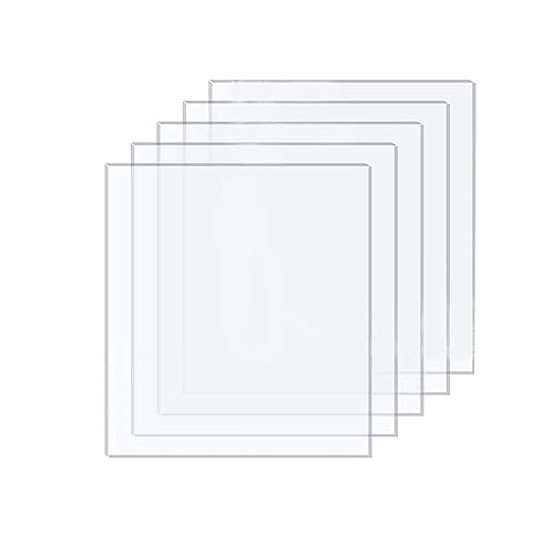 DRERIO 5 Stück Acrylplatten Plexiglasplatten Durchsichtige Acrylglas 25 x 20cm Plexischeiben Glasklar Kunststoffplatte 2mm Acrylscheiben für Fotorahmen, Projektausstellung, Malerei etc von DRERIO