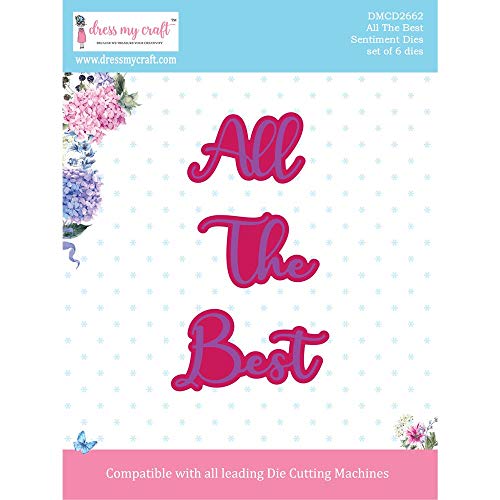 DRESS MY CRAFT/CRAFTER'S 3PL DMCD2662 METAL DIES ALL BESTEN, Alles Gute, Einheitsgröße von Dress My Craft