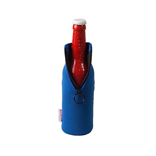 DRESS-YOUR-DRINK Neopren Flaschenkühler, Weinkühler, Getränkekühler (1 Stück 0.33 Liter, Blau) von DRESS-YOUR-DRINK