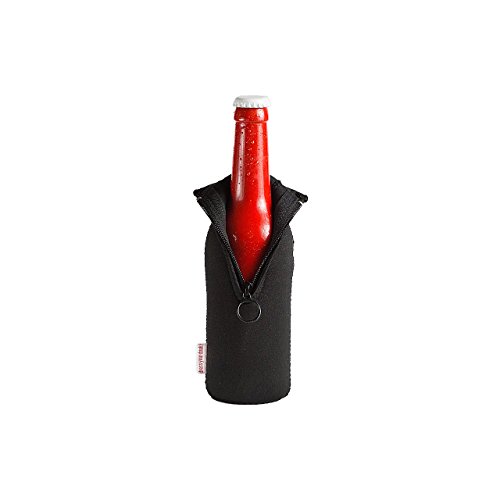 DRESS-YOUR-DRINK Neopren Flaschenkühler, Weinkühler, Getränkekühler (1 Stück 0.33 Liter, Schwarz) von DRESS-YOUR-DRINK