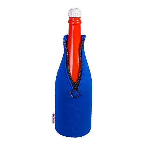 Sektkühler 0,75l Neopren, Flaschenkühler, Weinkühler, Getränkekühler, DRESS-YOUR-DRINK (Blau, 1 Stück) von DRESS-YOUR-DRINK
