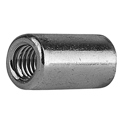 Dresselhaus 10X M6x40 Verbindungsmuttern Langmuttern Gewindehülsen Distanzmuffen Gewindemuffen rund galv. Verzinkt M6 x 40 – AußenØ=10mm 10 Stück von Inateck