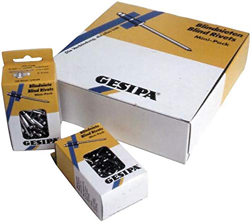 Gesipa Blindniete Mini-Pack 50 Stück (Kupfer/Bronze 4x10, Nietschaft-ø 4mm, Scherkraft 1500 N, Zugkraft 2200 N, Flachrundkopf) 1433663 von Gesipa