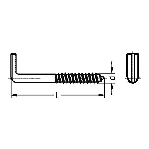 Dresselhaus 10X 4.5x30 mm Schraubhaken Art. 7 mit Schlitz galv. verzinkt 4.5 x 30 mm 10 Stück von Dresselhaus