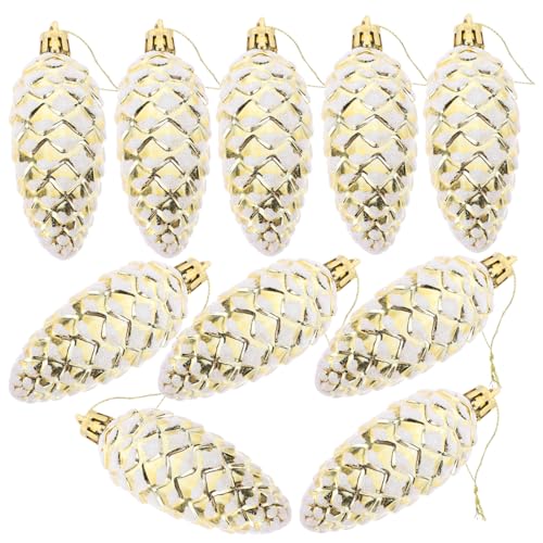 DRESSOOS 10pcs Tannenzapfen Dekorationen Weihnachten Baum Charms Weihnachten Hängende Ornamente Baubles Wohnkultur DRESSOOS 10pcs Tannenzapfen Dekorationen Weihnachten Baum Charms Weihnachten Hängende Ornamente Baubles Wohnkultur von DRESSOOS